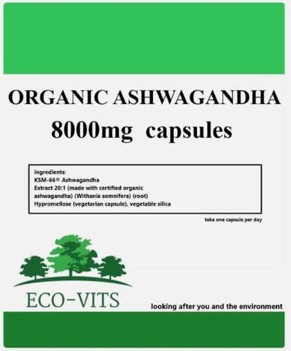 Ashwagandha 8000mg capsules - ashwagandha,